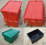 600x400x350 Lidded Crate - Green Red Black