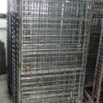 Nestable Mesh Roll Container with Castors
