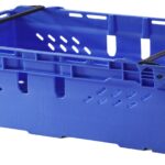 600x400x190 Bale Arm Crate - Blue