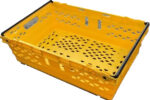 600x400x200 Bale Arm Crate Yellow 35Ltr