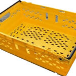 600x400x200 Bale Arm Crate Yellow 35Ltr
