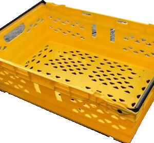600x400x200 Bale Arm Crate Yellow 35Ltr