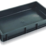 600x400x75mm Euro Box - Grey-Solid
