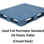 Full Perimeter Standard UK Plastic Pallet -1200×1000 Closed Deck – Pre Owned
