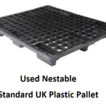Nestable Standard UK Plastic Pallet -Pre Owned 1200×1000