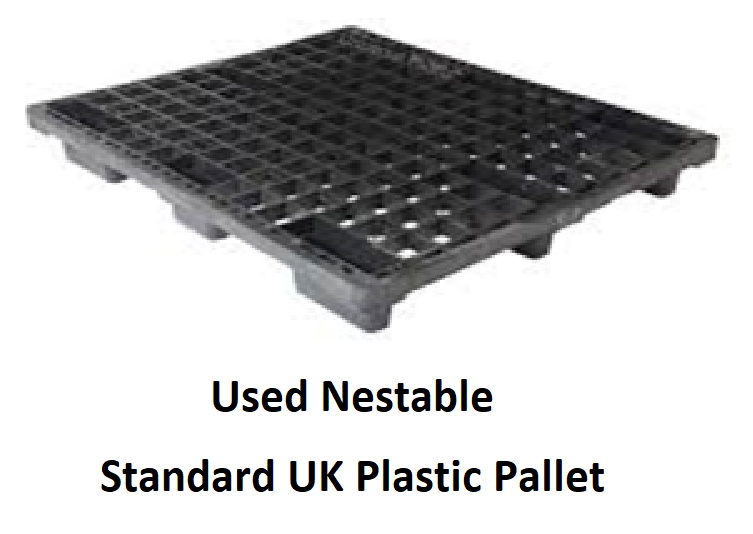 Used Nestable Standard UK Plastic Pallet