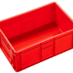600x400x235mm Euro Box Container - Solid - Red