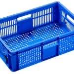 600x400x170mm Euro Box Container - Vented - Blue