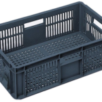 600x400x170mm Euro Box Container - Vented - Grey