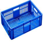 600x400x235mm Euro Box Container - Vented - Blue