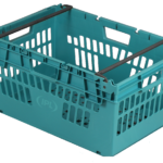 600x400x300 Bale Arm Crate - Green - Vented