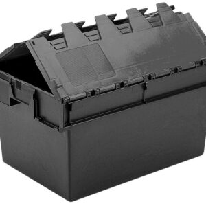 600x400x370 Black Eco Lidded Container (70 Ltr)