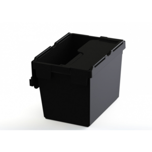 400x300x300 Black Eco Lidded Crate