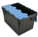 600x400x370 Black Eco Lidded Container (70 Ltr)