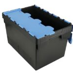 600x400x370 Black Eco Lidded Container (70 Ltr)