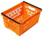 600x400x300 Maxinest bale arm crate Orange solid base