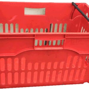 600x400x300 Maxinest bale arm crate grey solid base